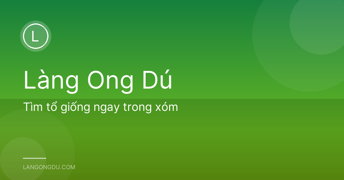 Tìm tổ giống ngay trong xóm