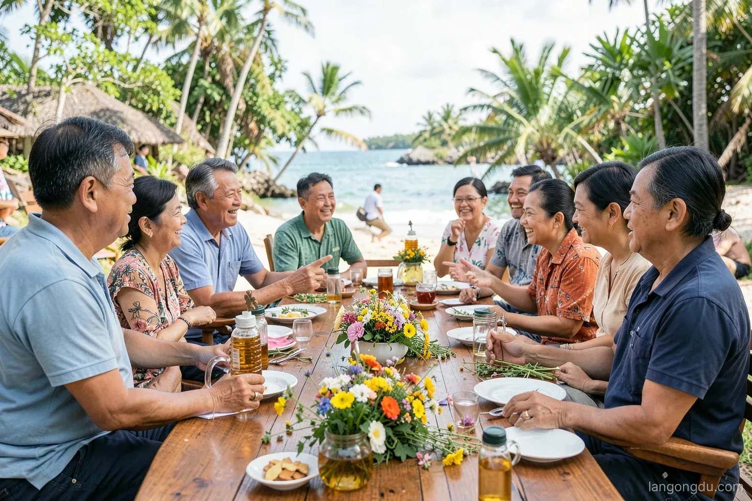 Chuyển đồ nghề lại cho hộ khác trong xóm