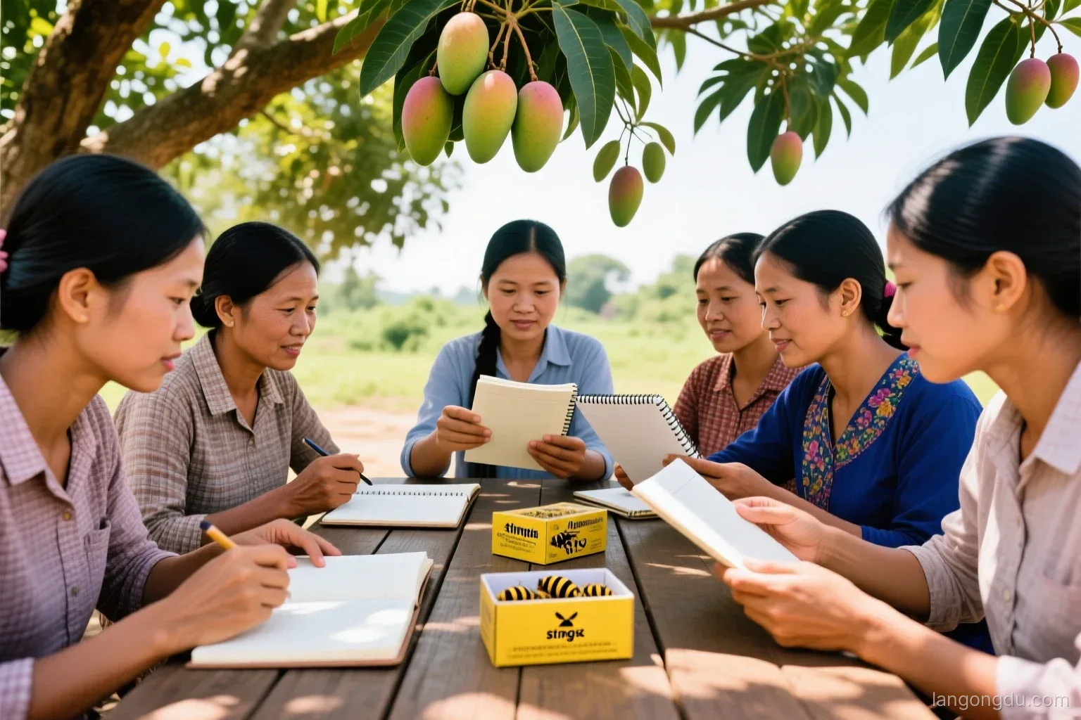 Sổ theo dõi đàn ong dú chung cho cả xóm nuôi